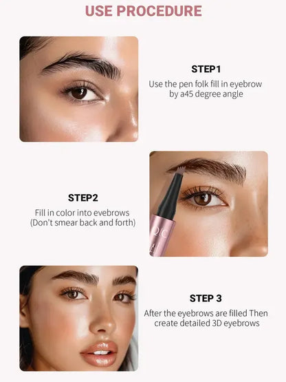 🎁Buy 1 Get 1 Free✨Waterproof Micro-Fork Eyebrow Pencil, Long-Lasting Brow Pen for Natural Hair-Like Strokes