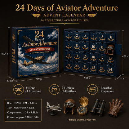 CHRISTMAS KICKOFF 49% OFF – 2026 Days of Aviator Adventure Blind Box – 24‑Day Festive Countdown, Aviator‑Themed Collectible Figures Blind Box – Gift For Aviation Lovers