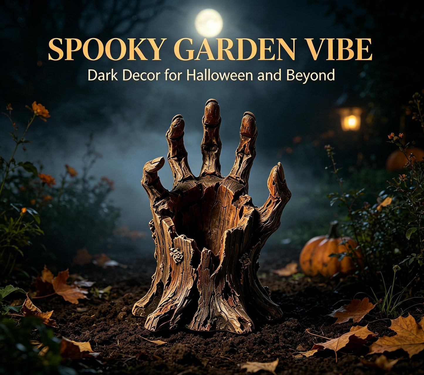 🎃🖐️ Creepy Graveyard Hand Stake – Rustic Halloween Garden & Planter Decor