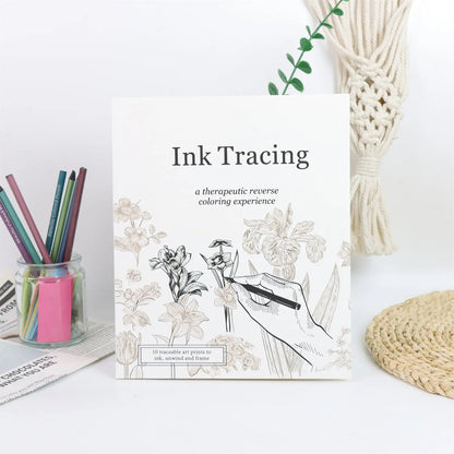 Beginner-Friendly💕Ink Tracing: A Therapeutic Reverse Coloring Experience📚(Deluxe Edition)