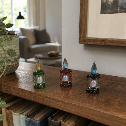 Tiny Ghost in a Glass Candle – Sun-Catching Collectible Figurine