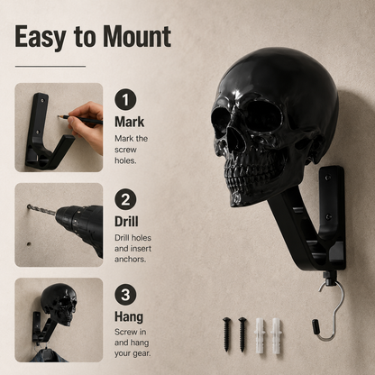 Black Knight Skull Helmet Stand