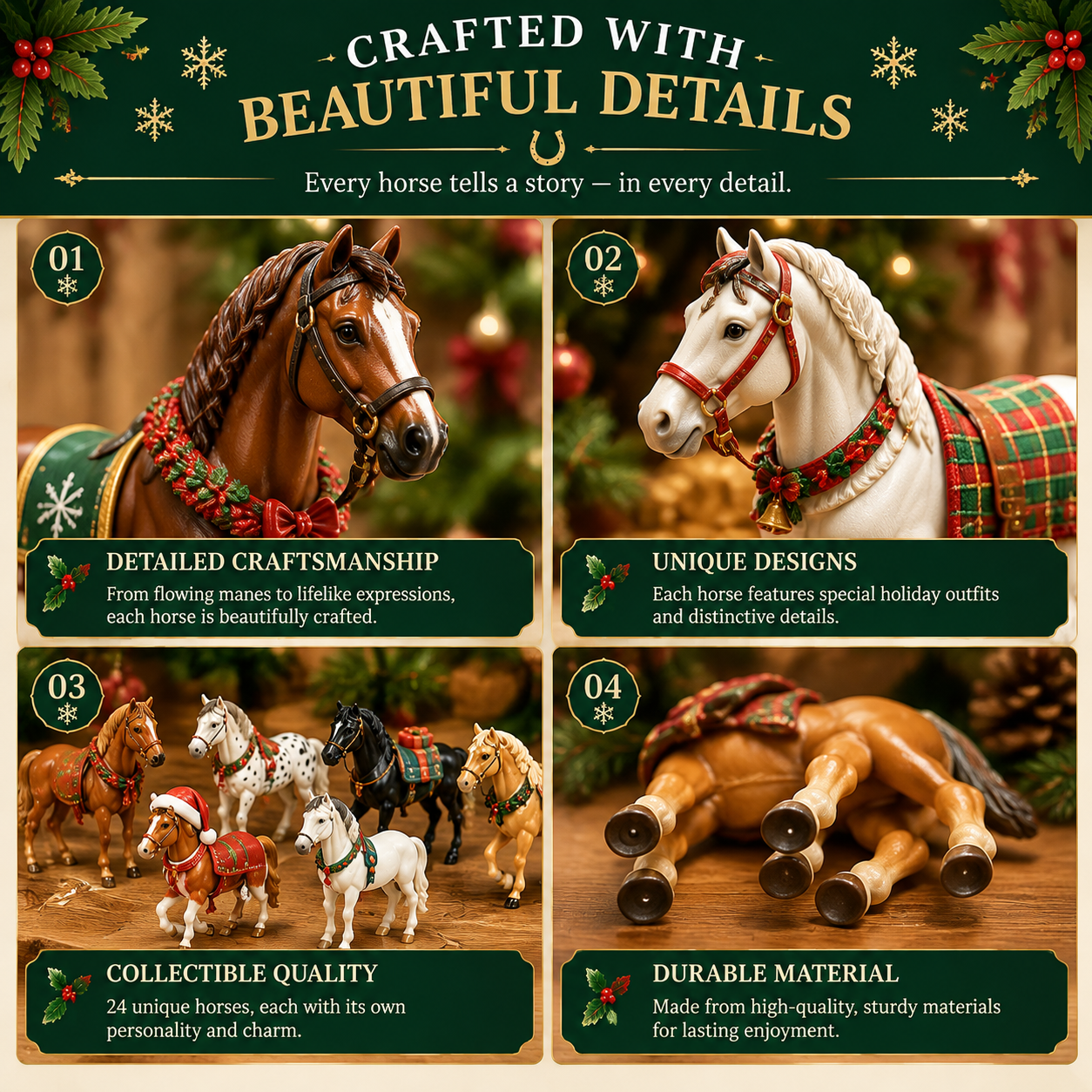 Christmas horse collection keepsake display