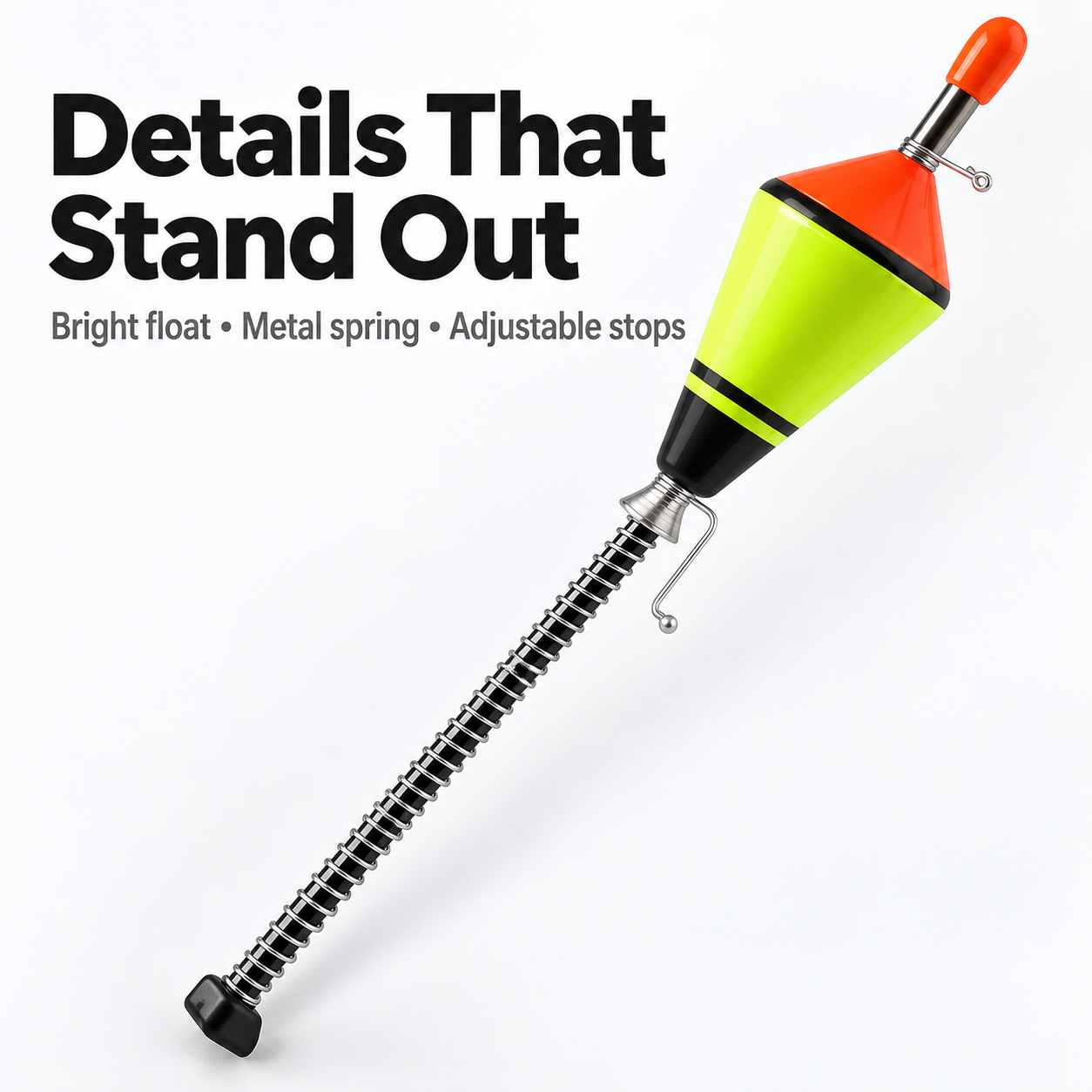 Spring-Loaded Fishing Float with Adjustable Sensitivity