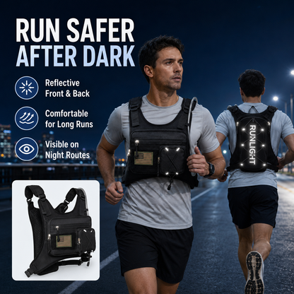 Running Vest,Lightweight Adjustable Chest Pack with Pistol Holster, Pack with 1.5L Water Bladder, Reflective Running Hydration Vest