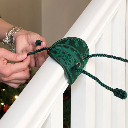 Reusable Banister Garland Ties – No-Scratch Christmas Decor Straps