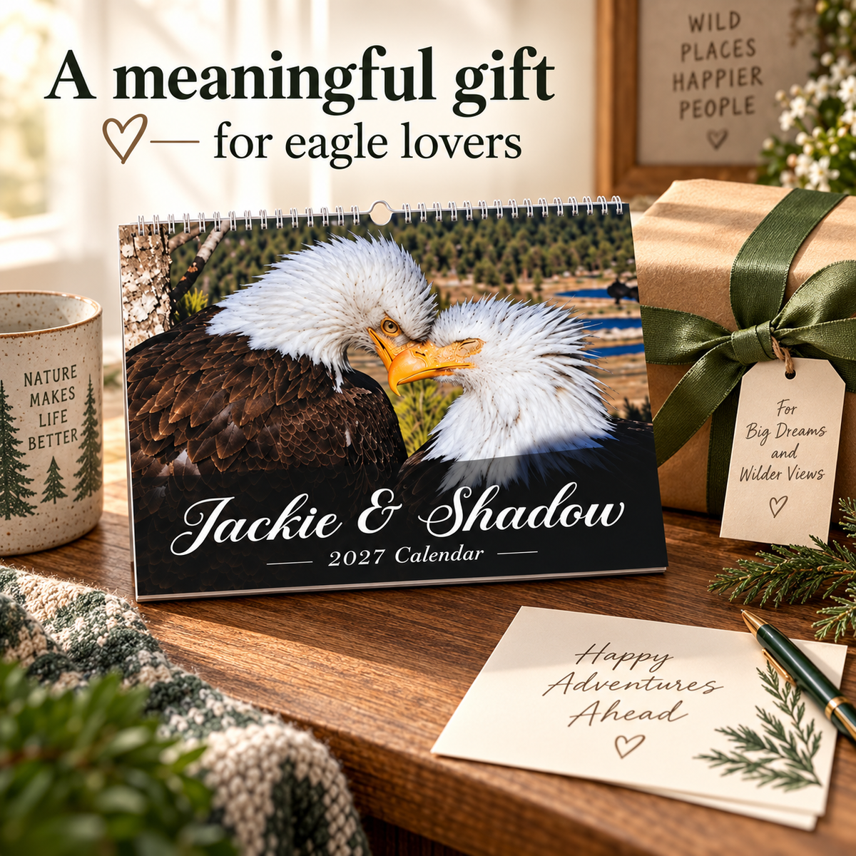 Jackie & Shadow 2027 Bald Eagle Wall Calendar
