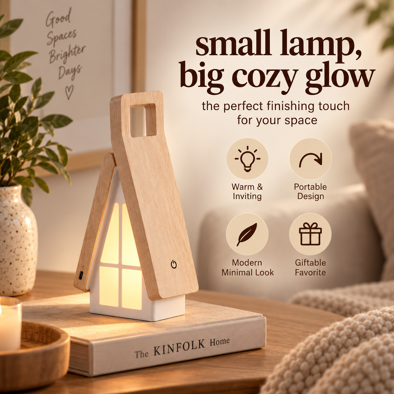 CozyGlow 2-in-1 Portable Lantern & Desk Lamp