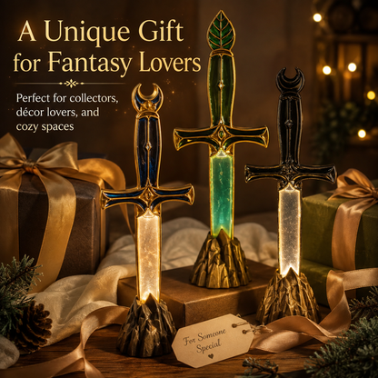 Enchanted Relic Glow Sword – Mystical Fantasy Light-Up Display Decor