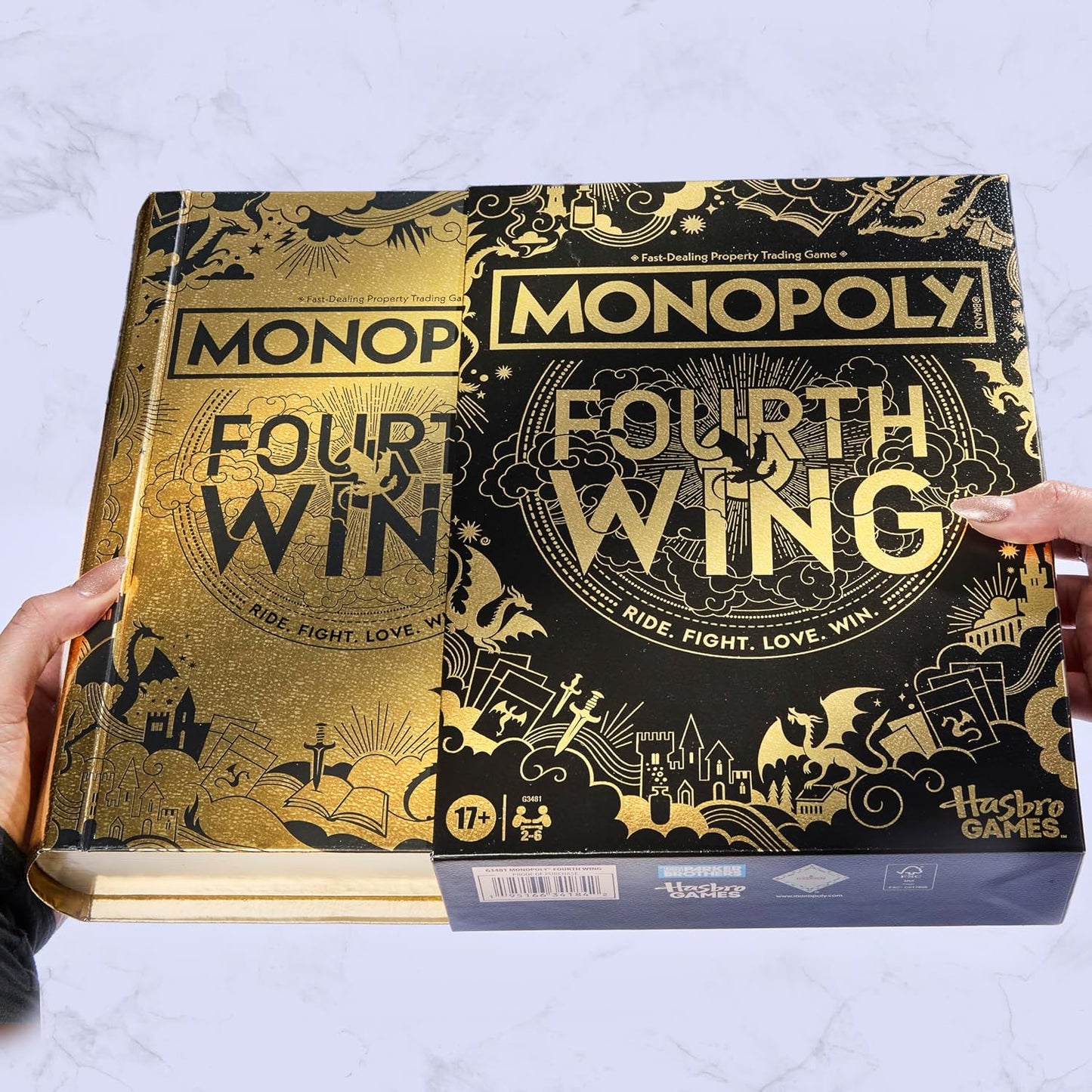 MONOPOLY: Fourth Wing Edition – Dragon Rider Fantasy Board Game