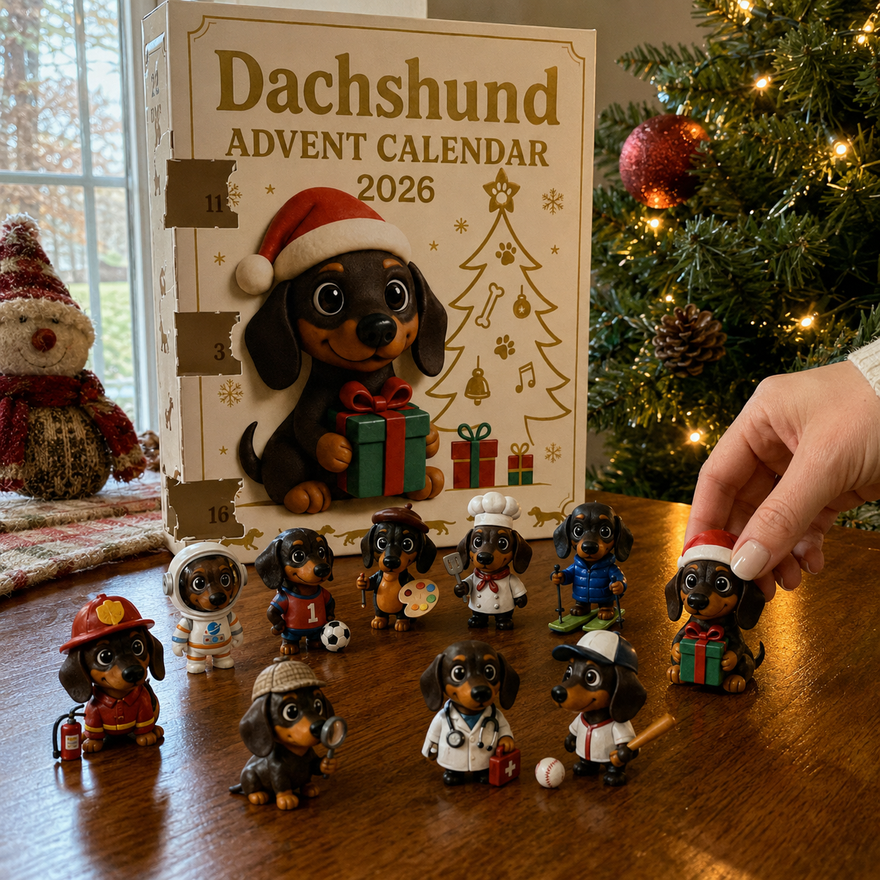 🎄LAST DAY 49% OFF🐾 2026 Dachshund Advent Calendar 🐶✨
