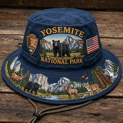 🏞️🐻 -Yosemite National Park Adventure Boonie Hat– Carry the Spirit of the Wild