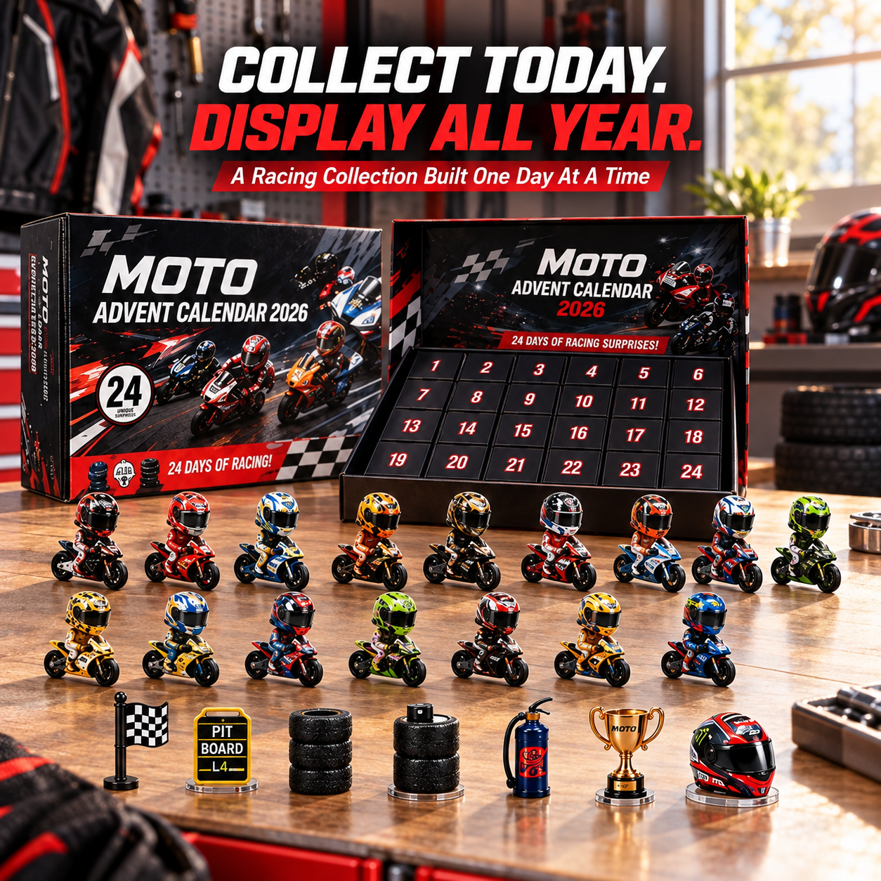 🏍️2026 MOTO Racing Advent Calendar – 24 Days of Motorcycle Racing Surprises