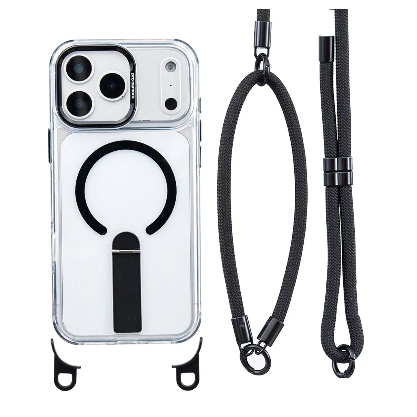 MagSafe Smartphone Case with Detachable Crossbody Neck Lanyard Strap
