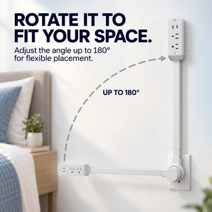 🔌 Rotating Wall Outlet Extender – Bring Hidden Outlets Within Easy Reach