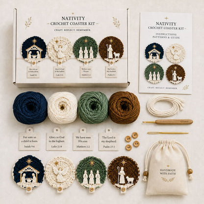 Nativity Crochet Coaster DIY Kit