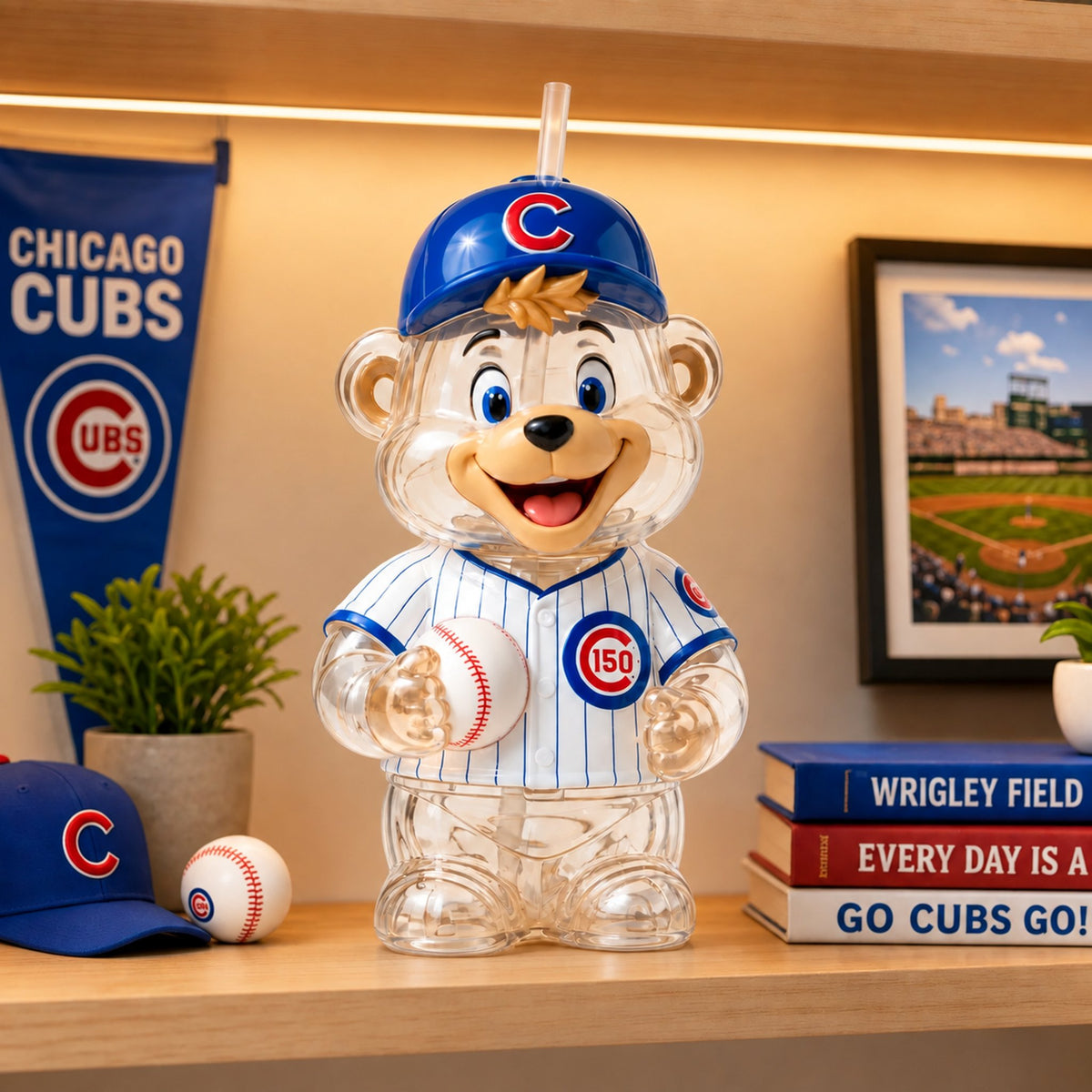 Chicago Baseball Bear Tumbler – 150th Anniversary Mascot Drink Cup