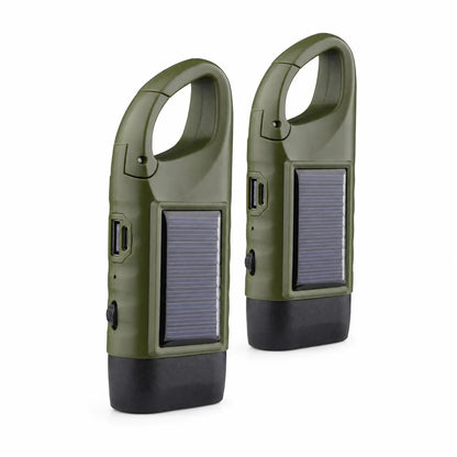 🔥HOT SALE🔥Solar Hand Crank Emergency Flashlights – USB-C Rechargeable Outdoor Lights