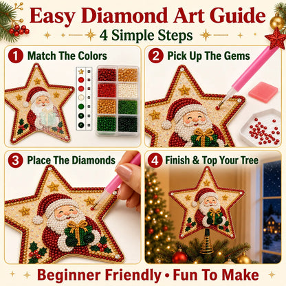 🔥Last Day 49% OFF - 🎄🎅Pearl Diamond Art Christmas Tree Topper Kit