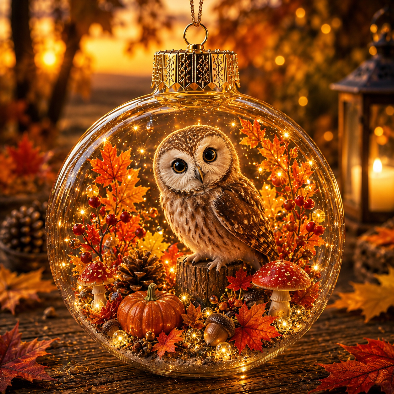 🍁Autumn Woodland Glow Ornament✨ – 8 Adorable Animal Styles