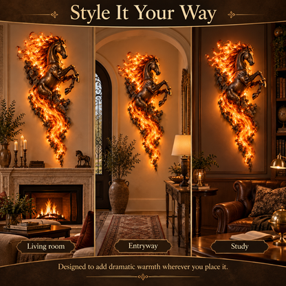 ⏰Limited Stock 50% OFF ✨🐎 Flaming Horse Wall Decor