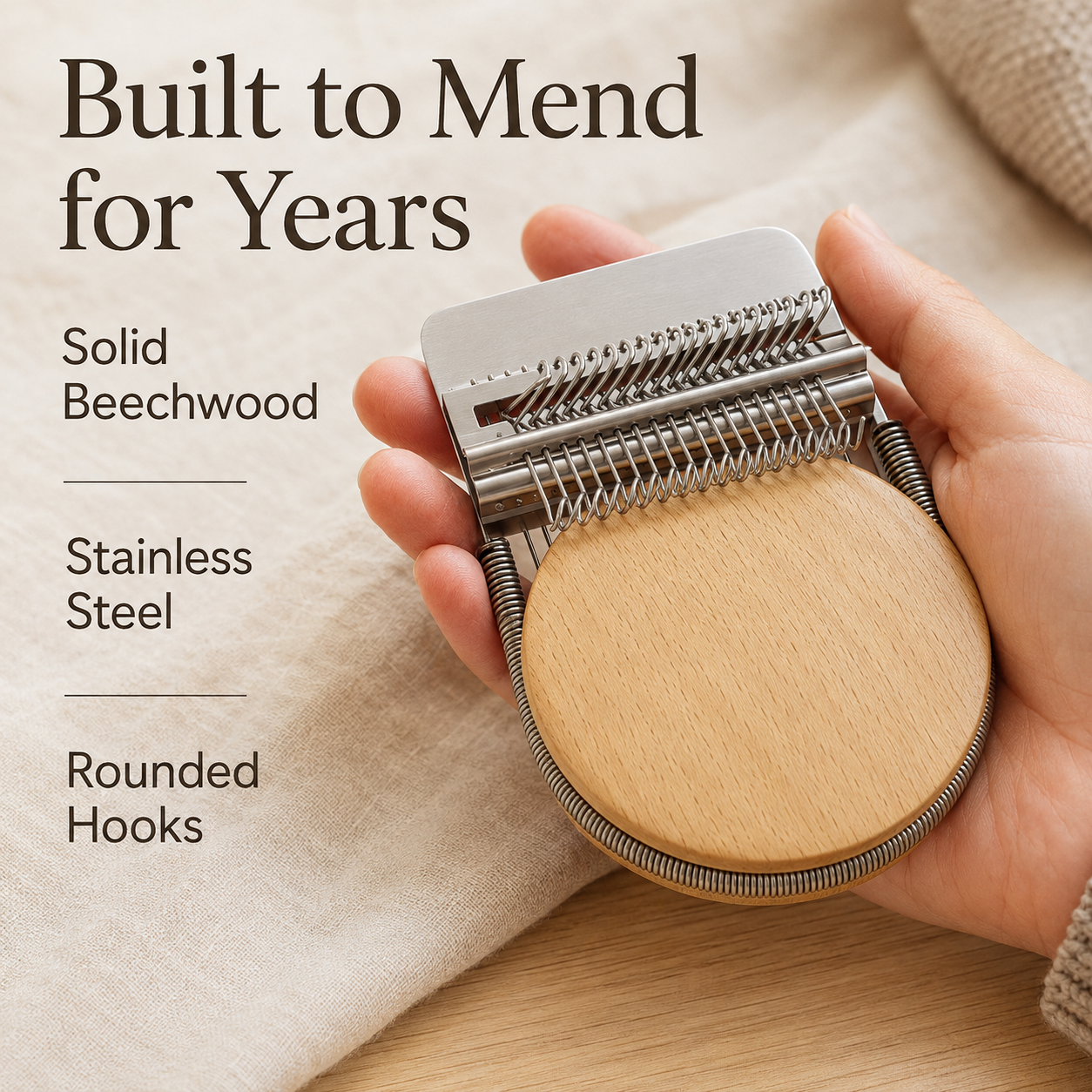 🧶Complete 16-Hook Visible Mending Loom Kit – Repair Sweaters, Socks & Denim