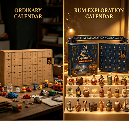 CHRISTMAS KICKOFF 49% OFF - 2026 Days of Rum Exploration Blind Box - 24-Day Festive Countdown, Rum-Themed Collectible Figures Blind Box - Gift For Rum Lovers