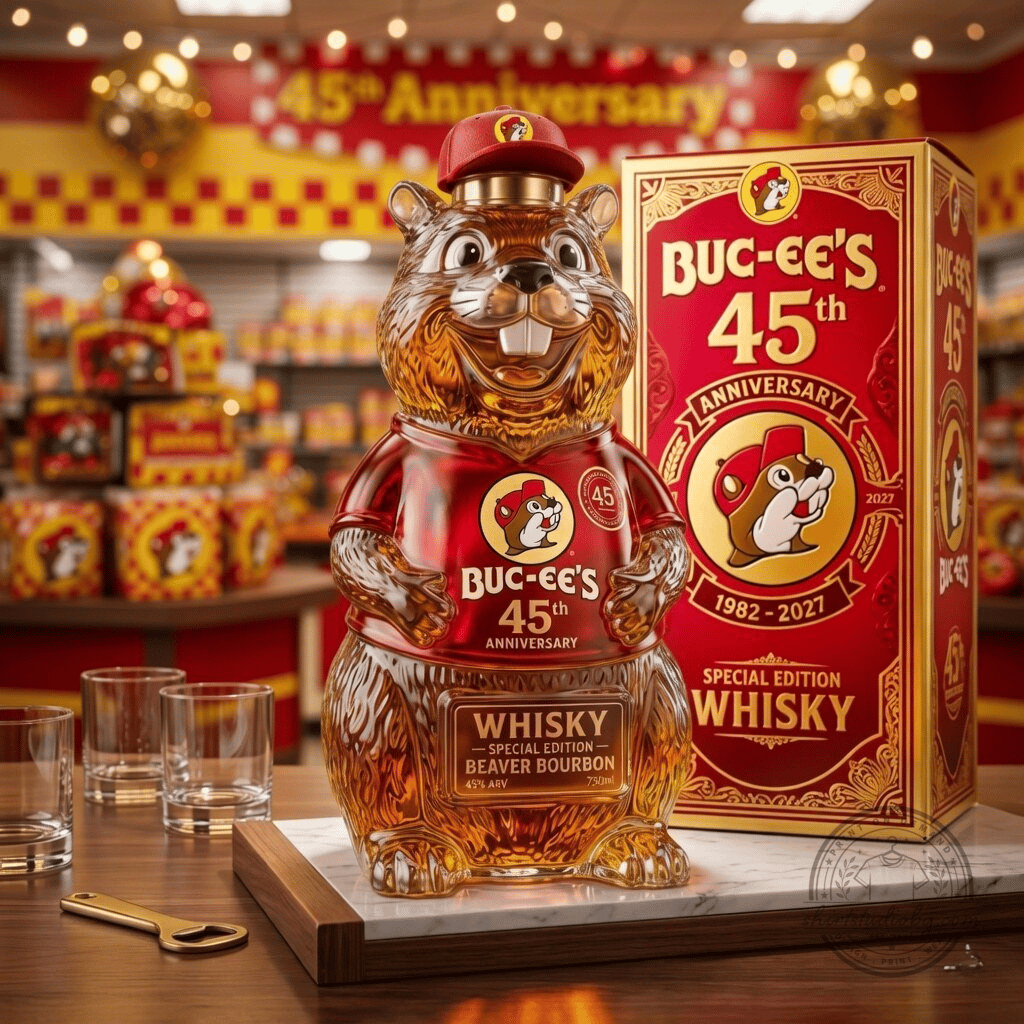 🦫 Buc-ee's 45th Anniversary Beaver Whiskey Decanter