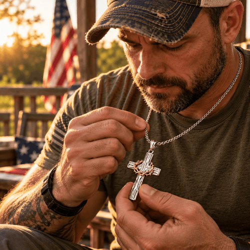 ✝️100% Handmade Crown Of Thorns Cross Necklace(𝐃𝐚𝐧𝐢𝐞𝐥 𝐁𝐫𝐨𝐨𝐤𝐬 𝐇𝐚𝐧𝐝𝐦𝐚𝐝𝐞®)