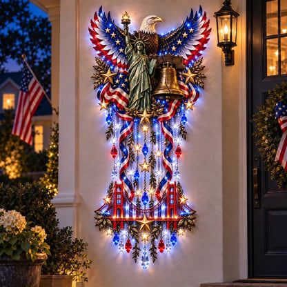 🦅 American Pride LED Waterfall Wall Decor