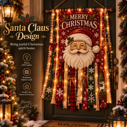 🎄 Beleuchteter Weihnachts-Türbanner – 68,6 × 127 cm, festliche Weihnachtsdekoration für Türen