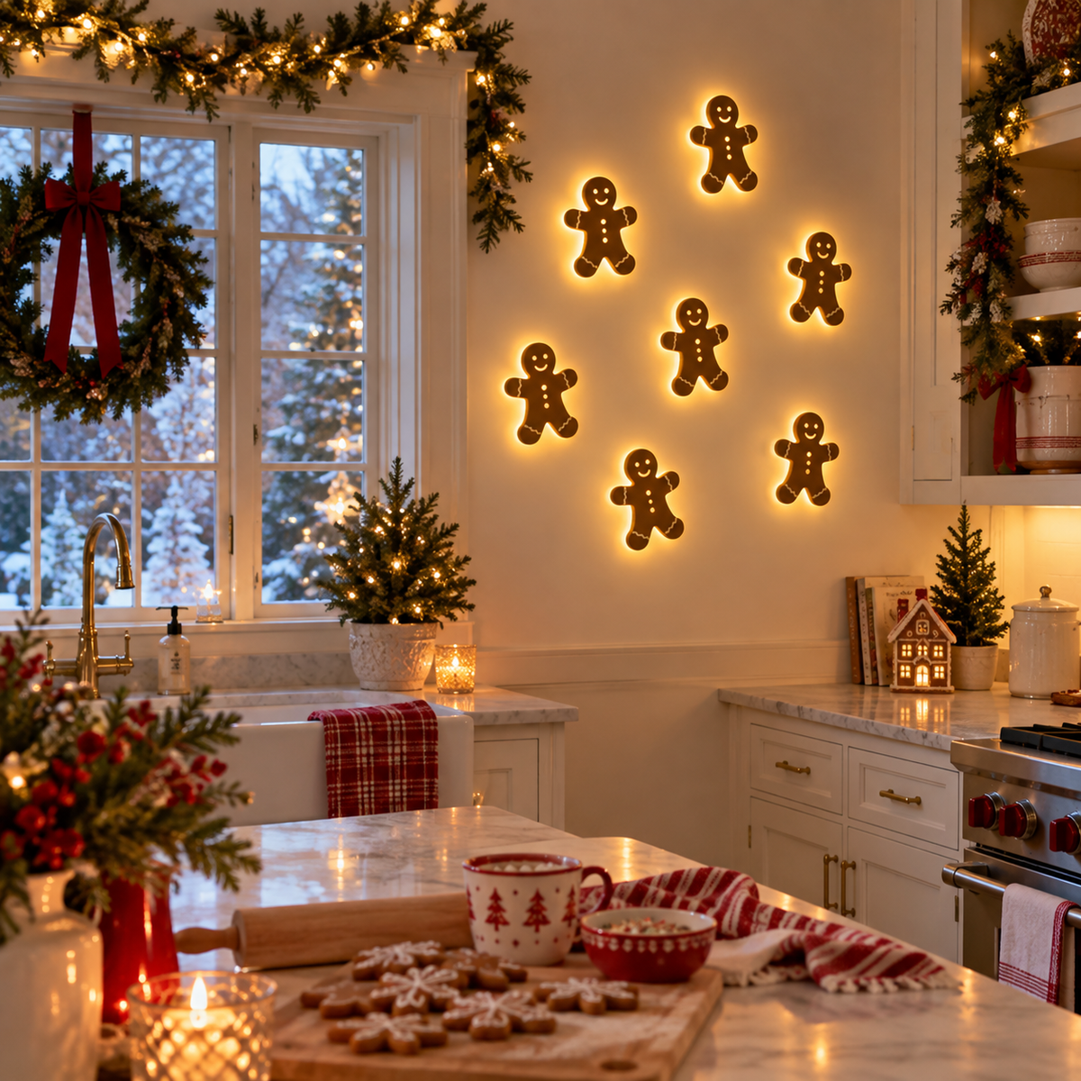 🦌Glowing Christmas Reindeer Wall Light – Cozy Festive LED Decor