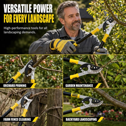 Robuste Astschere für dicke Äste – Kraftsparende Gartenschere für Garten- und Obstbäume