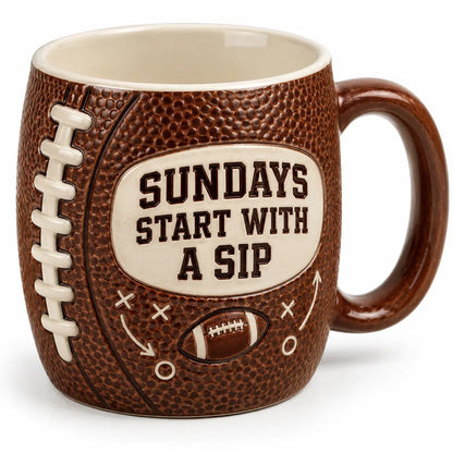 🏈🔥 Game Day 3D Football Mug – 5 Fun Ceramic Designs for Coffee, Beer & Sports Fans