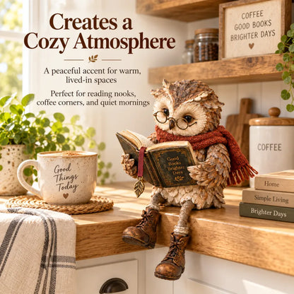 Reading Owl Figurine