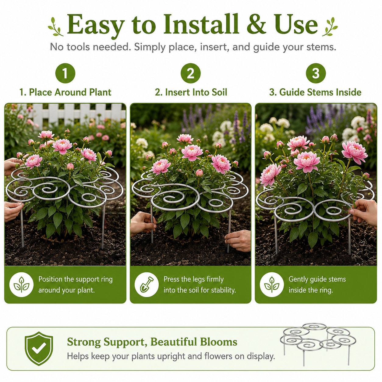 🌱✨Metal Plant Support Poles