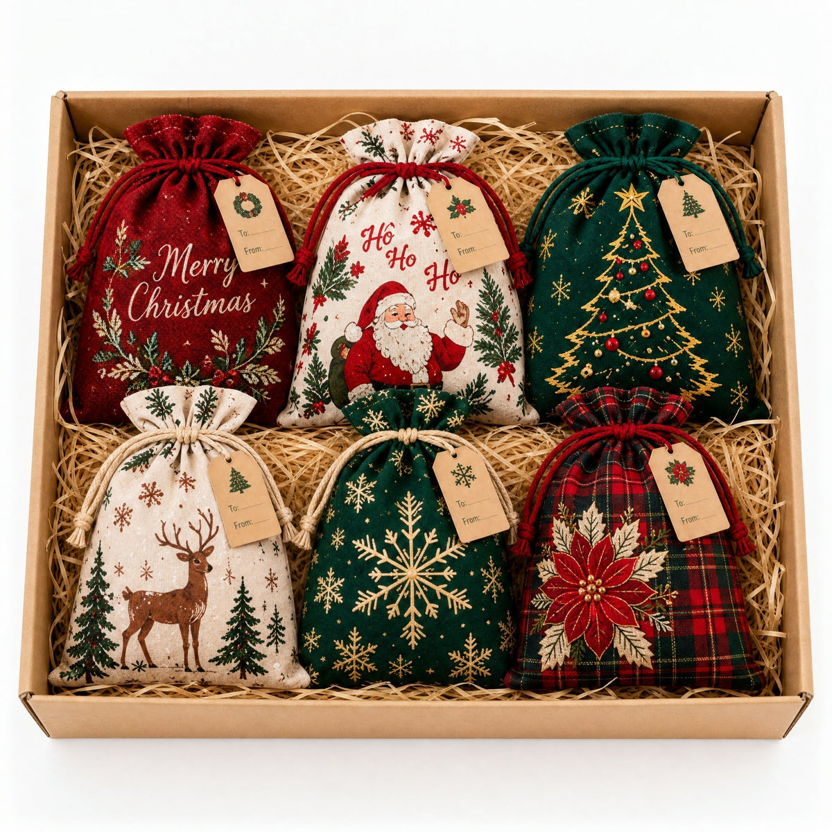 ✨6 Pcs Christmas Gift Sacks-🎁Best Gift For Your Family & Friends!