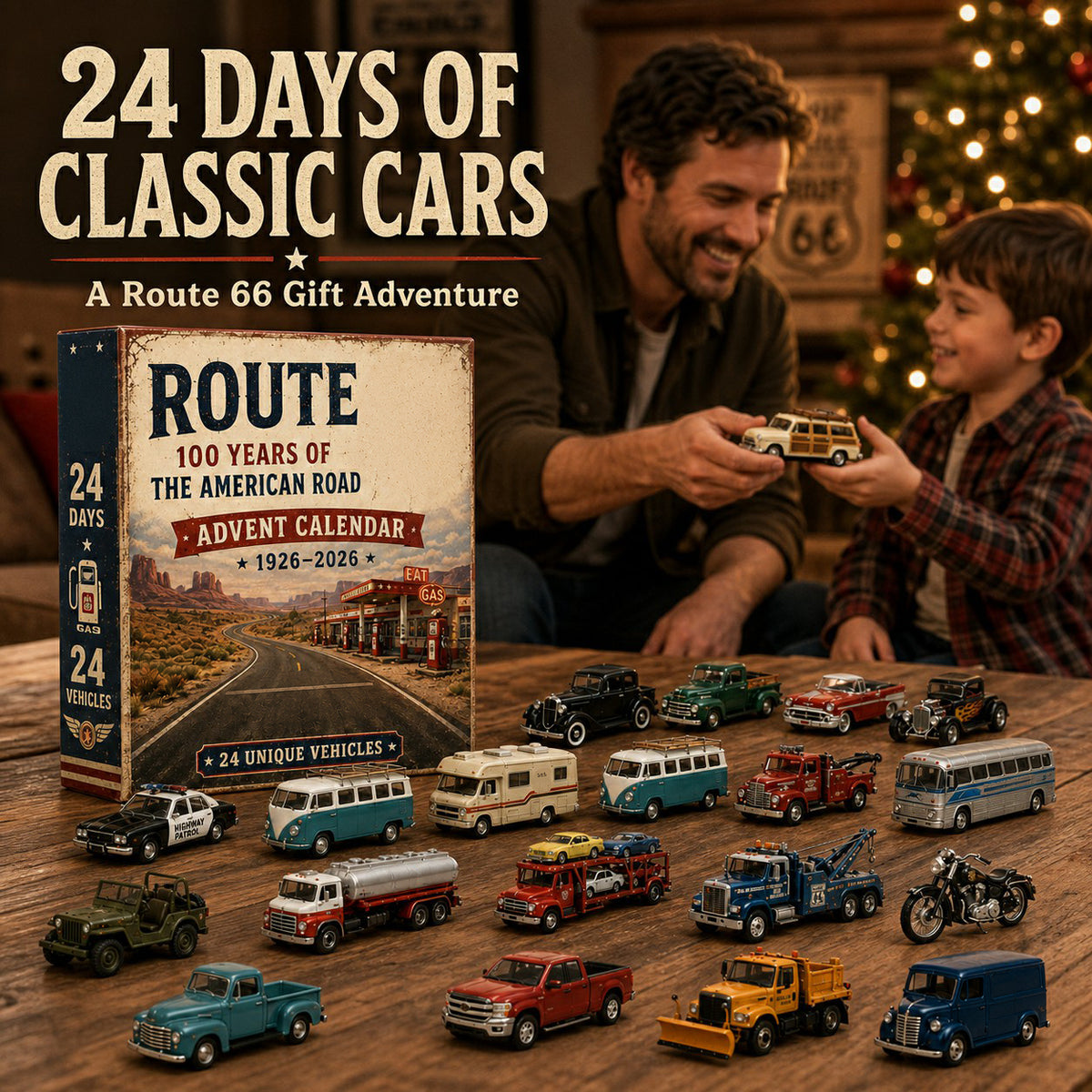 Classic Cars Advent Calendar gift for car lovers