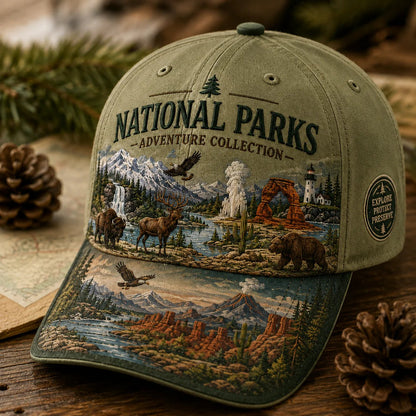 🌲 National Park Adventure Cap – Carry the Outdoors Wherever You Go