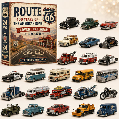 Route 66 Centennial Advent Calendar – 24 Days of American Road Legends | 1926–2026 Collector’s Edition