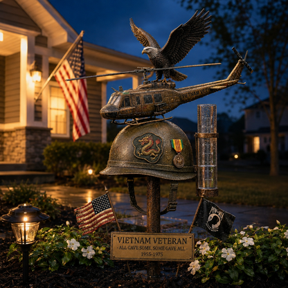 🚁Vietnam Veteran Memorial Rain Gauge🎁