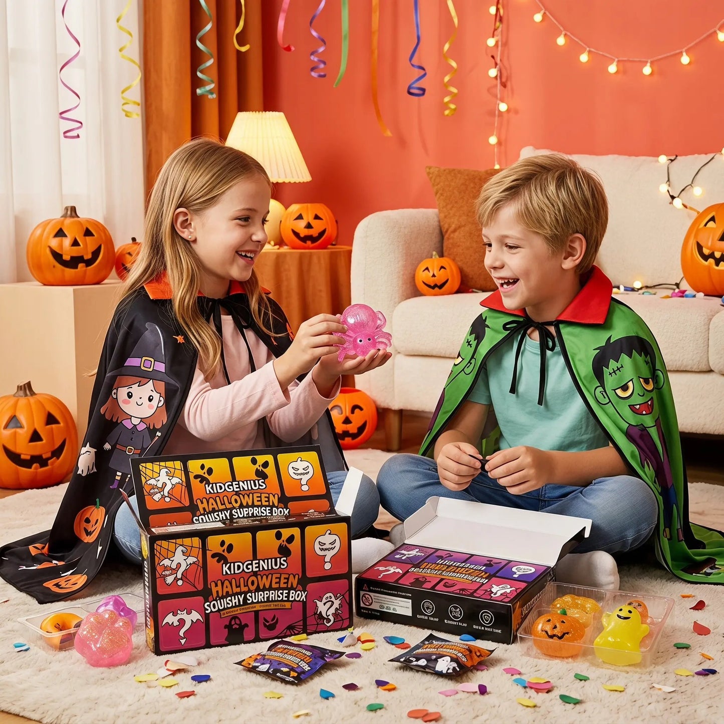 Halloween 8-Pack Glitter Squishy Surprise Box