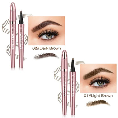 🎁Buy 1 Get 1 Free✨Waterproof Micro-Fork Eyebrow Pencil, Long-Lasting Brow Pen for Natural Hair-Like Strokes