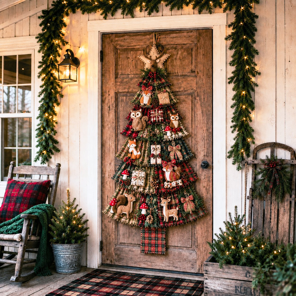 🎄Beginner-Friendly DIY Oversized Patchwork Christmas Tree Door Hanging Kit | Complete Kit with All Tools & Step-by-Step Guide Included 💕