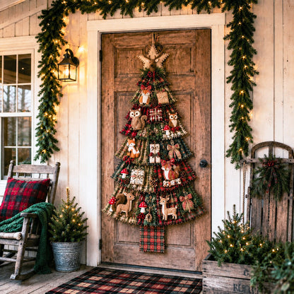🎄Beginner-Friendly DIY Oversized Patchwork Christmas Tree Door Hanging Kit | Complete Kit with All Tools & Step-by-Step Guide Included 💕