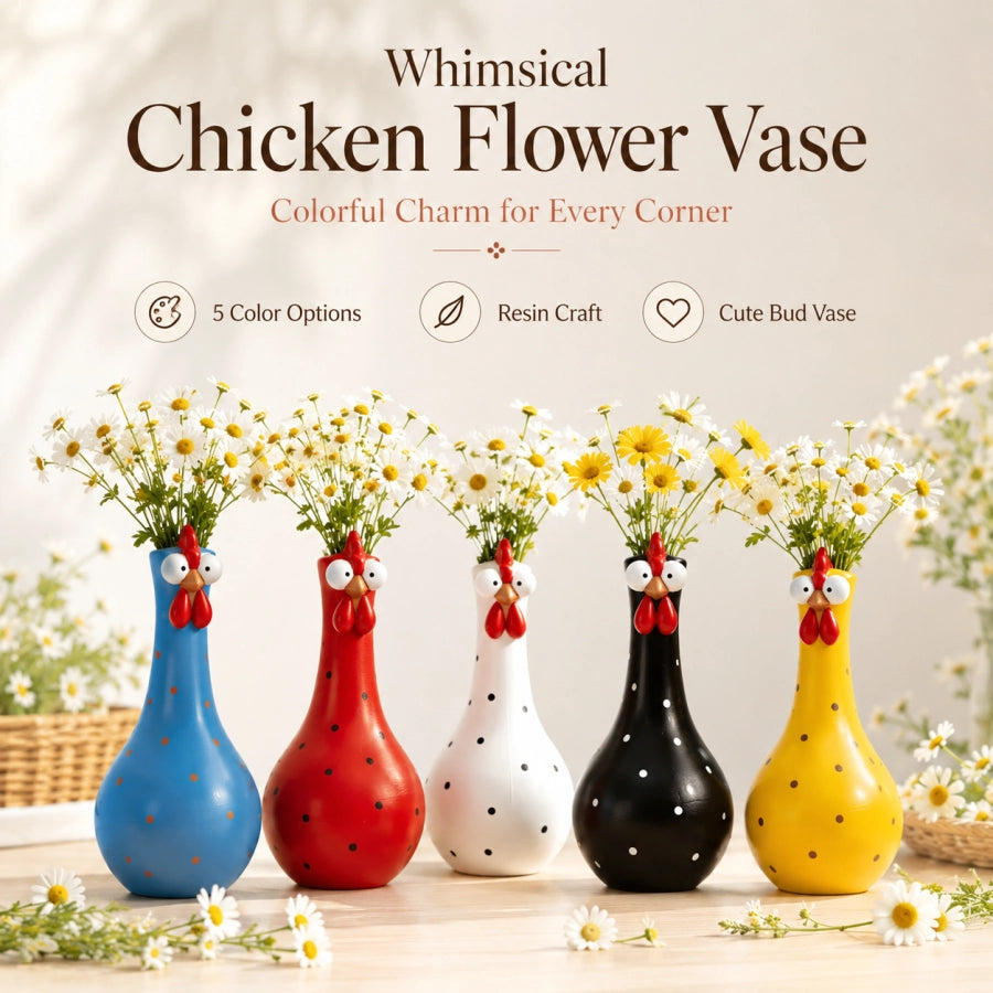 Cluck & Bloom™ Whimsical Chicken Flower Vase