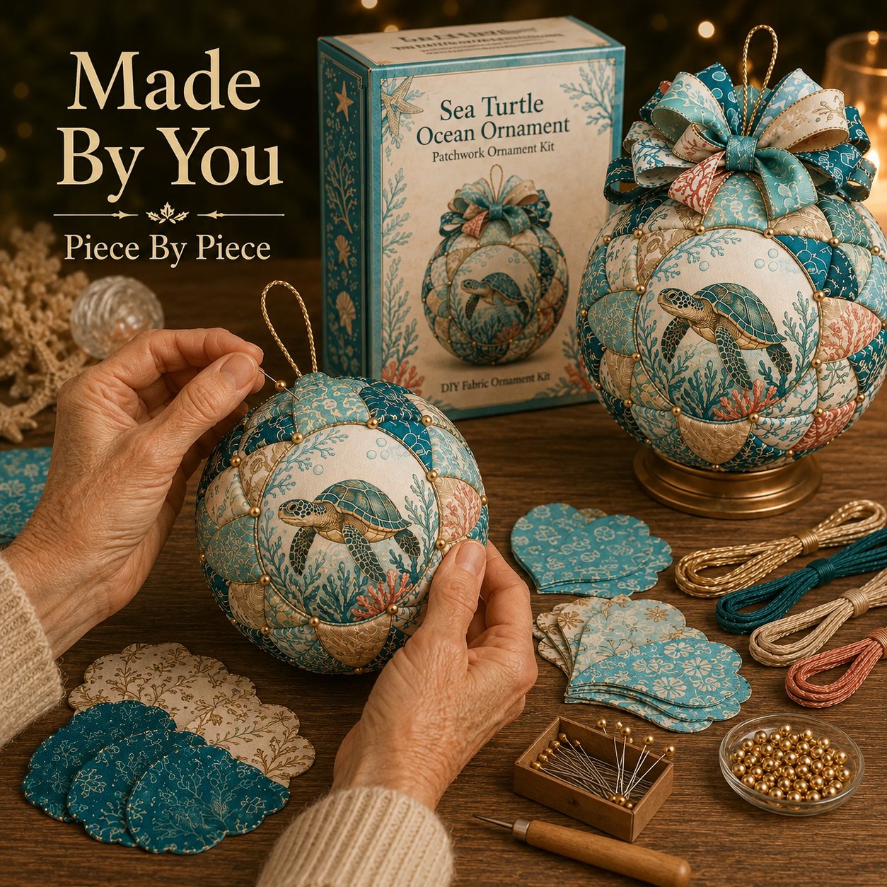 🌊 Ocean Treasures Patchwork Ornament DIY Kit