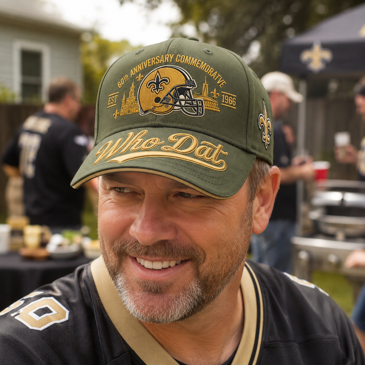 🇺🇸 Last Day Promo: 49% OFF⚜️🏈Who Dat 60th Anniversary Baseball Cap