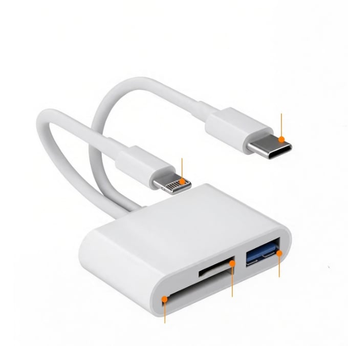 🔥HOT SALE🔥 5-in-1 SD Card Reader for iPhone,iPad,Android