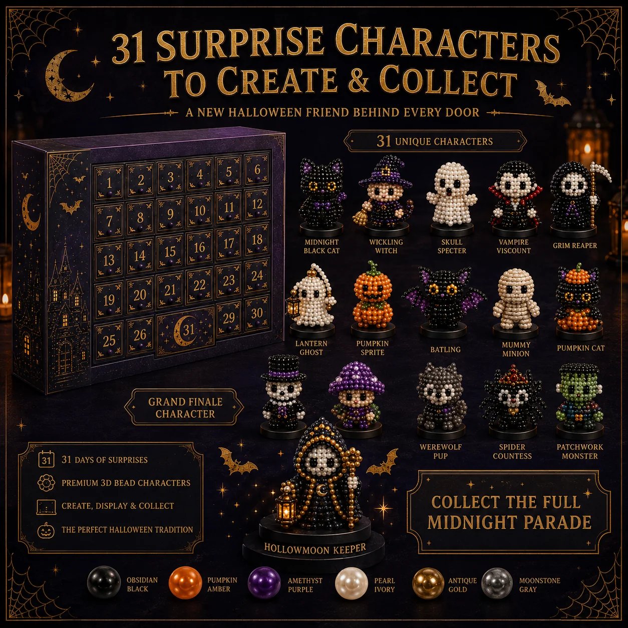 🔥🎃 Hollowmoon 31-Night Jewel-Bead
